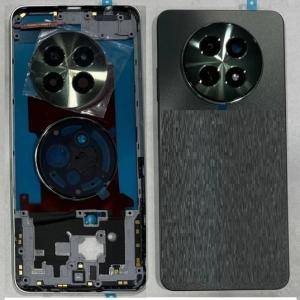 SPAREWARE® Back Panel Back Door Panel Body Cover For Realme 12 5G -Black (MIDDLE RING + BACK PANEL WITH ALL LOGO)
