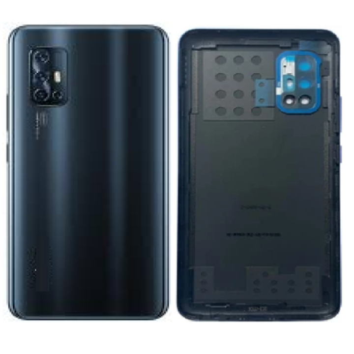 SPAREWARE® Back Door Panel Body Back Panel For Vivo V17  -Black (MIDDLE RING + BACK PANEL WITH ALL LOGO)