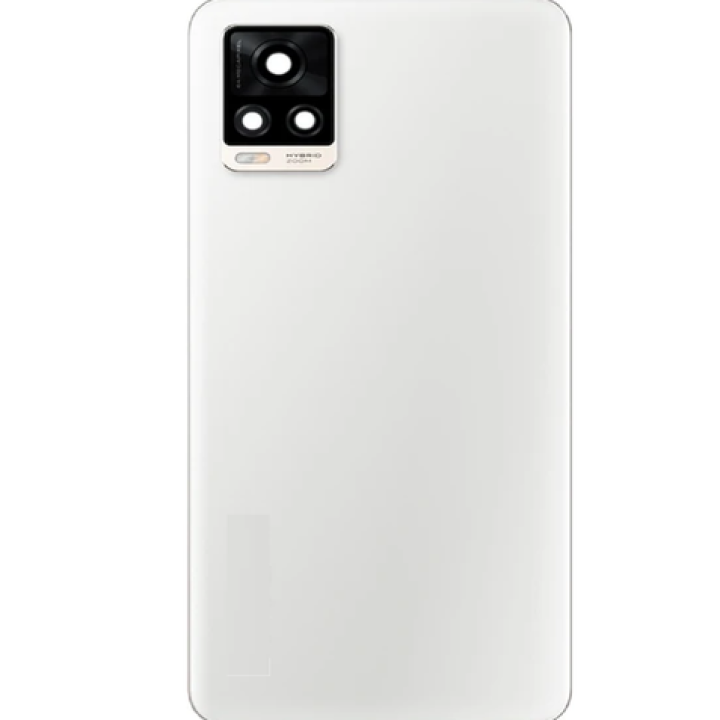 SPAREWARE® Back Door Panel Body Back Panel For Vivo V20 4G -White  (WITH CAMERA GLASS ALL LOGO)
