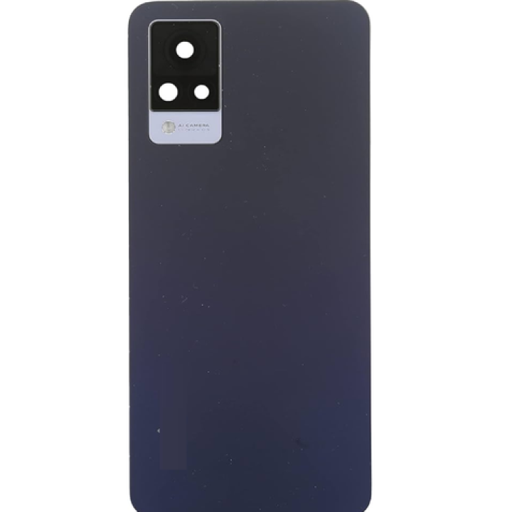 SPAREWARE® Back Door Panel Body Back Panel For Vivo V21 5G -Black(WITH CAMERA GLASS ALL LOGO)