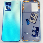 SPAREWARE® Back Door Panel Body Back Panel For Vivo T1 5G -Blue (MIDLE RING BODY BACK PANEL CAMERA LENS BUTTON OR WITH ALL LOGO)