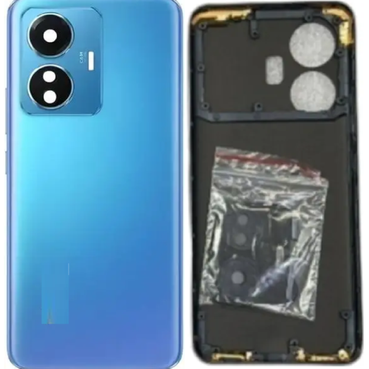 SPAREWARE® Back Door Panel Body Back Panel For Vivo T1 4G -Blue (MIDLE RING BODY BACK PANEL CAMERA LENS BUTTON OR WITH ALL LOGO)