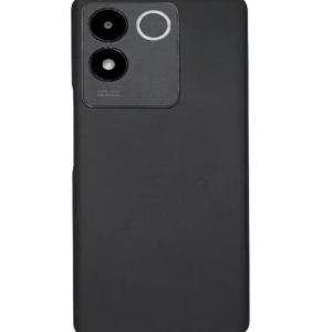 SPAREWARE® Back Door Panel Body Back Panel For Vivo iQoo Z7 Pro -Black (CAMERA GLASS LENS OR WITH ALL LOGO)