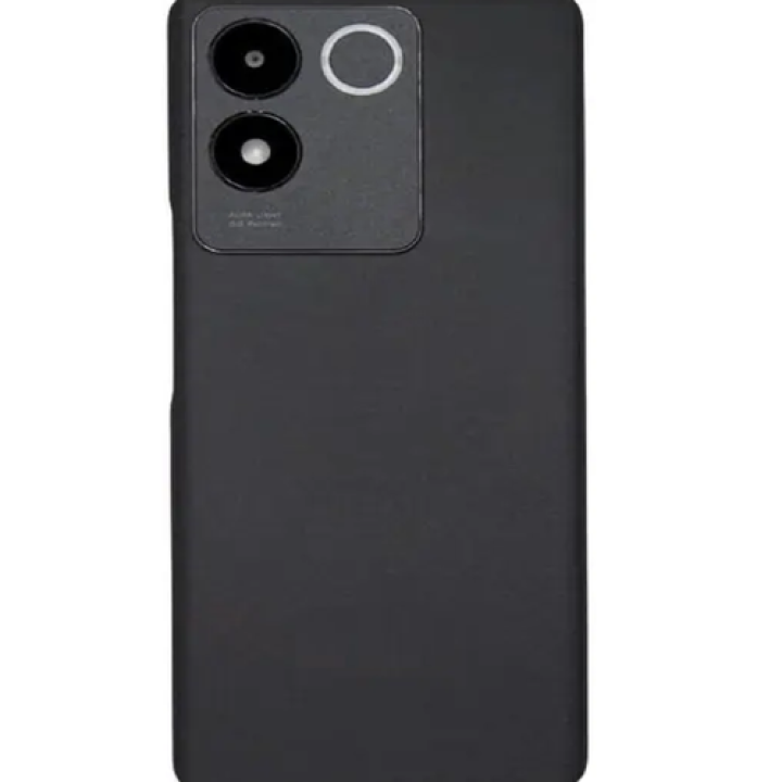 SPAREWARE® Back Door Panel Body Back Panel For Vivo iQoo Z7 Pro -Black (CAMERA GLASS LENS OR WITH ALL LOGO)