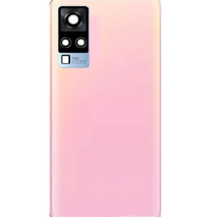 SPAREWARE® Back Door Panel Body Back Panel For Vivo X50 -Pink (CAMERA GLASS LENS OR WITH ALL LOGO)