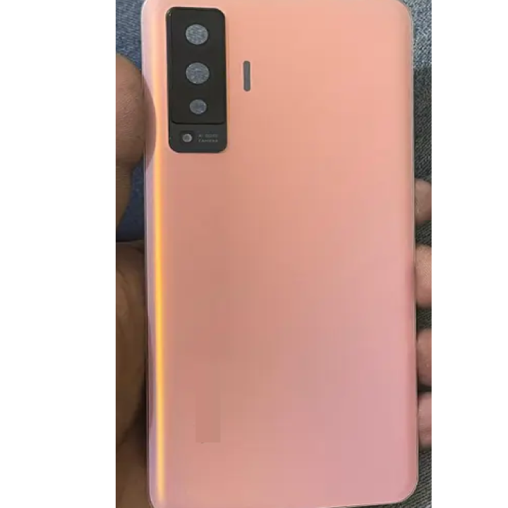 SPAREWARE® Back Door Panel Body Back Panel For Vivo X50 -Pink (CAMERA GLASS LENS OR WITH ALL LOGO)