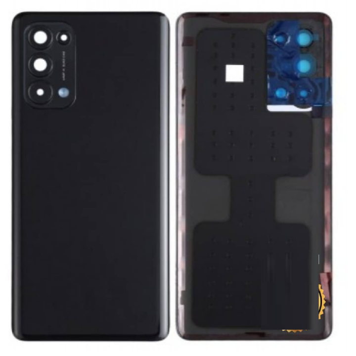 SPAREWARE® Back Panel Back Glass Body Panel For Oppo Reno 5 Pro -Black (WITH LENS 100% ORIGINAL)