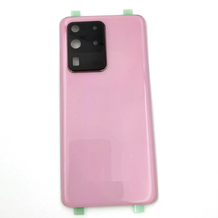 SPAREWARE® Battery Cover Back Door Body Panel For Samsung Galaxy S20 Ultra -Pink (WITH CAMERA LENS)