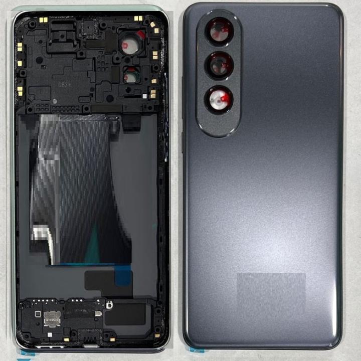 SPAREWARE® Back Panel Back Door Panel Body Cover For Oppo K12X -Grey (MIDDLE RING + BACK PANEL ALL LOGO)