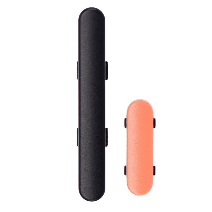 SPAREWARE® External Power Volume Body Side Button Out Key Compatible For Google Pixel 4 XL -Black+Orange