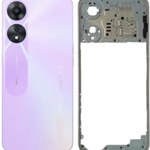 SPAREWARE® Back Panel Back Door Panel Body Cover For Oppo A58 5G -Purple(MIDDLE RING BACK SIDE BUTTON CAMERA LENS OR LOGO)