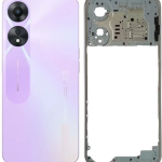SPAREWARE® Back Panel Back Door Panel Body Cover For Oppo A58 5G -Purple(MIDDLE RING BACK SIDE BUTTON CAMERA LENS OR LOGO)