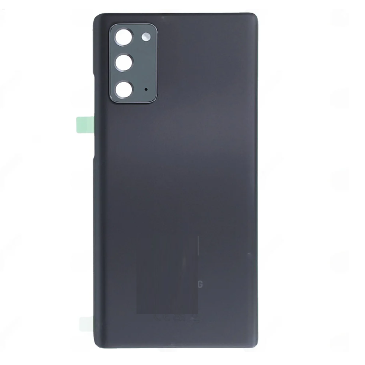 SPAREWARE® Battery Cover Back Door Body Panel For Samsung Galaxy Note 20 -Black (WITH CAMERA LENS)