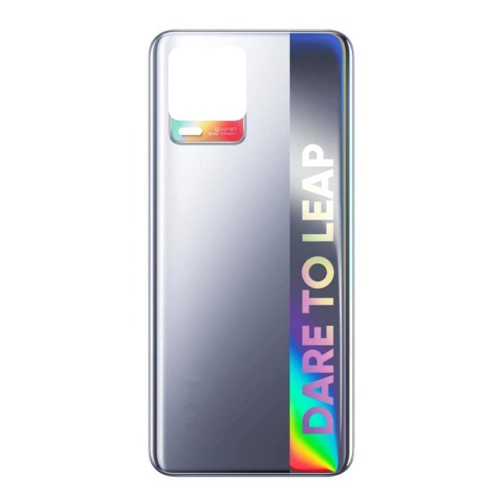 SPAREWARE® Back Panel Back Door Panel Body Cover For Realme 8 Pro -Silver (WITH ALL LOGO)