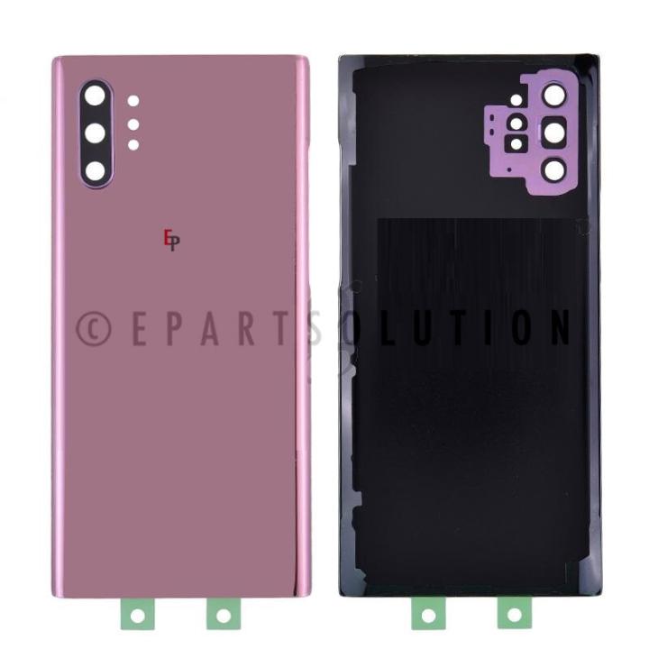 SPAREWARE® Battery Cover Back Door Body Panel For Samsung Galaxy Note 10 Plus -Pink(WITH CAMERA LENS)