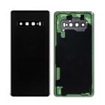 SPAREWARE® Battery Cover Back Door Body Panel For Samsung Galaxy S10 Plus -Black (WITH CAMERA GLASS)