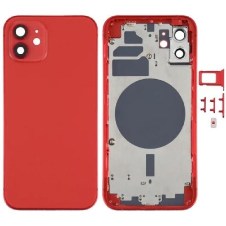 SPAREWARE®  Battery Cover Back Door Panel Body For iPhone 12  -Red (COMPLETE BODY PANEL)