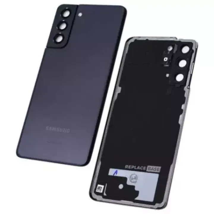 SPAREWARE® Battery Cover Back Door Body Panel For Samsung Galaxy S21 -Black (WITH CAMERA LENS)
