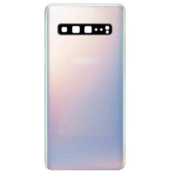SPAREWARE® Battery Cover Back Door Body Panel For Samsung Galaxy S10 5G -Silver (WITH CAMERA GLASS)