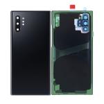 SPAREWARE® Battery Cover Back Door Body Panel For Samsung Galaxy Note 10 Plus -Black (WITH CAMERA LENS)