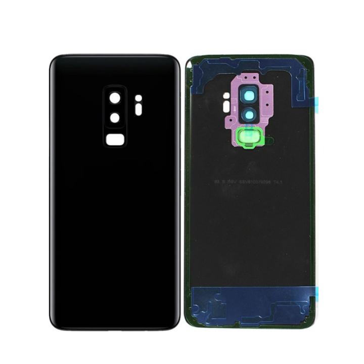 SPAREWARE® Battery Cover Back Door Body Panel For Samsung Galaxy S9 Plus -Black (WITH CAMERA LENS)