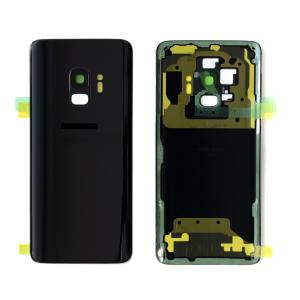 SPAREWARE® Battery Cover Back Door Body Panel For Samsung Galaxy S9 -Black (WITH CAMERA LENS)