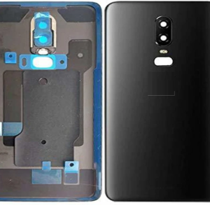 SPAREWARE® Battery Cover Back Door Panel Body For Oneplus 6 -Midnight Black (WITH CAMERA LENS)