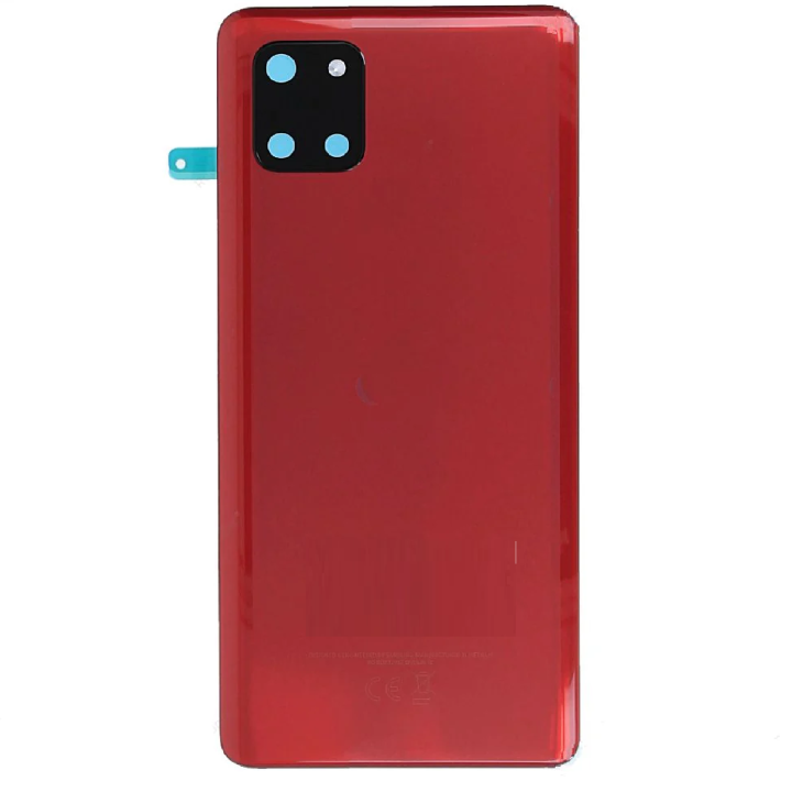 SPAREWARE® Battery Cover Back Door Body Panel For Samsung Galaxy Note 10 Lite -Red (WITH CAMERA LENS)