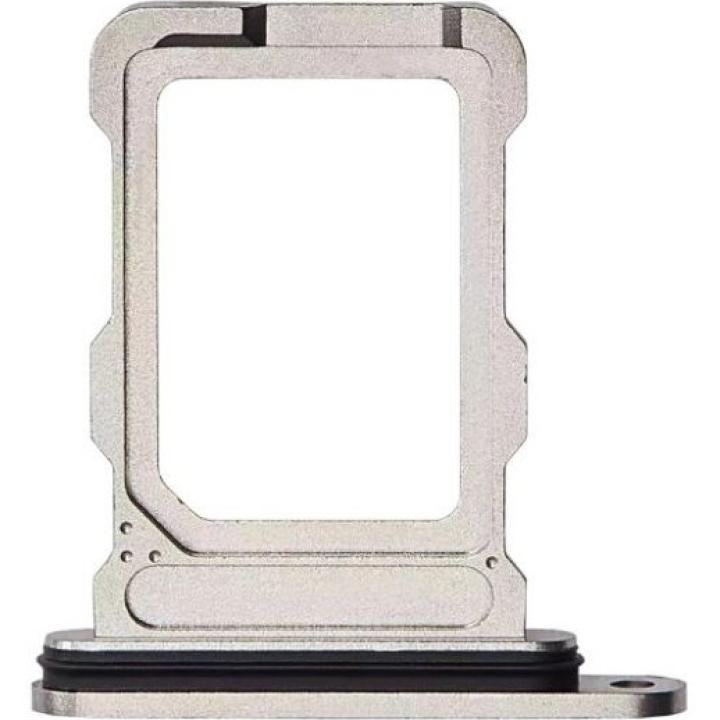 SPAREWARE® Sim Card Tray Holder Sim Tray For iPhone 16 Pro -Silver