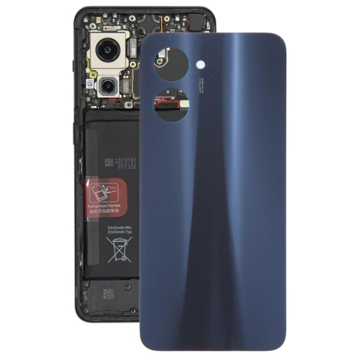 SPAREWARE® Back Panel Back Door Panel Body Cover For Realme C33 -Black (WITH ALL LOGO)