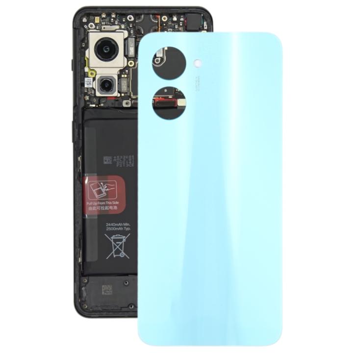 SPAREWARE® Back Panel Back Door Panel Body Cover For Realme C33 -Blue (WITH ALL LOGO)