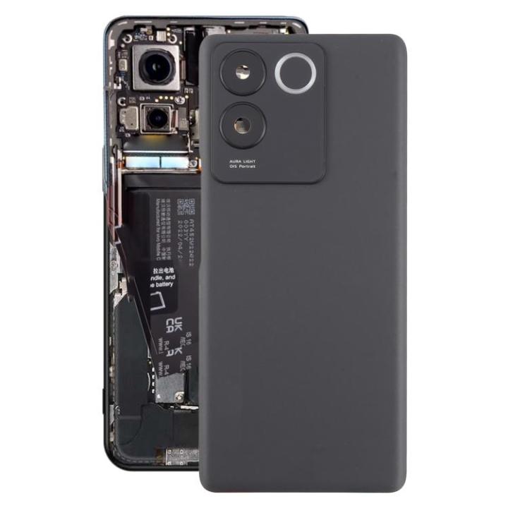 SPAREWARE® Back Door Panel Body Back Panel For Vivo T2 Pro -Black (CAMERA GLASS LENS OR WITH ALL LOGO)