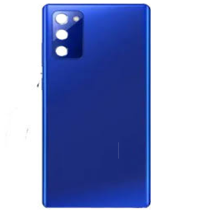 SPAREWARE® Battery Cover Back Door Body Panel For Samsung Galaxy Note 20 -Blue (WITH CAMERA LENS)