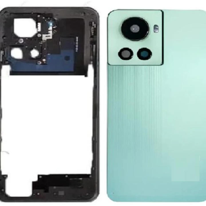 SPAREWARE® Battery Cover Back Door Panel Body For Oneplus 10R -Green (MIDDLE RING + BACK PANEL)