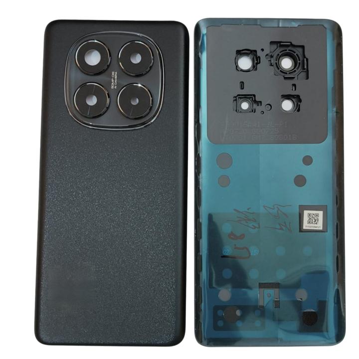 SPAREWARE® Battery Cover Back Door Panel Body For Mi Redmi Note 14 Pro -Black (WITH CAMERA LENS)