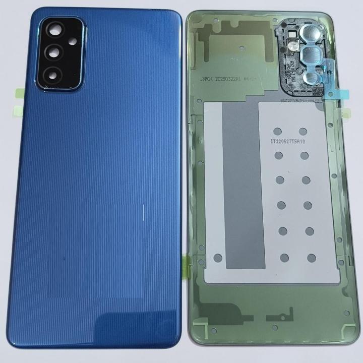 SPAREWARE® Battery Cover Back Door Panel Body For Samsung Galaxy M52 5G -Blue (WITH CAMERA LENS)