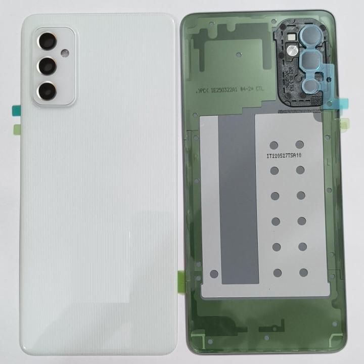 SPAREWARE® Battery Cover Back Door Panel Body For Samsung Galaxy M52 5G -White (WITH CAMERA LENS)