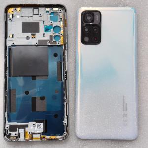 SPAREWARE® Back Panel Body Cover For Mi Redmi Note 11 5G -White (MIDLE RING+BACK PANEL WITH LENS)