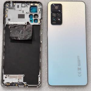 SPAREWARE® Back Panel Body Cover For Mi Redmi Note 11 Pro Plus -White  (WITH ALL LOGO MIDLE RING+BACK PANEL WITH LENS)