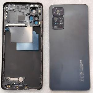 SPAREWARE® Back Panel Body Cover For Mi Redmi Note 11 Pro Plus -Black  (WITH ALL LOGO MIDLE RING+BACK PANEL WITH LENS)