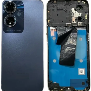 SPAREWARE® Back Panel Back Door Panel Body Cover For Oppo A59 5G -Black (MIDDLE RING BACK SIDE BUTTON CAMERA LENS OR LOGO)