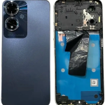 SPAREWARE® Back Panel Back Door Panel Body Cover For Oppo A59 5G -Black (MIDDLE RING BACK SIDE BUTTON CAMERA LENS OR LOGO)